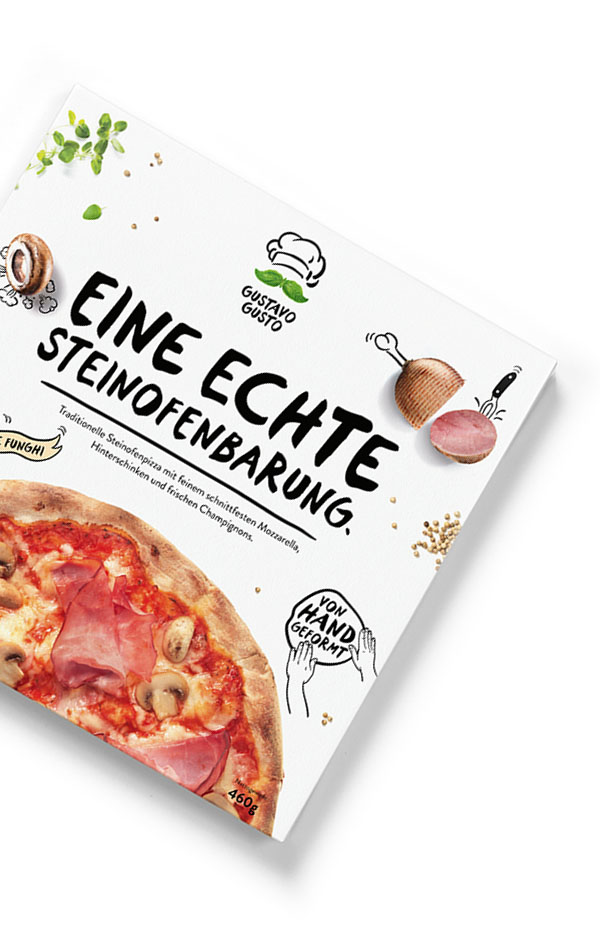 Tiefkühlpizza Schinken Pilze